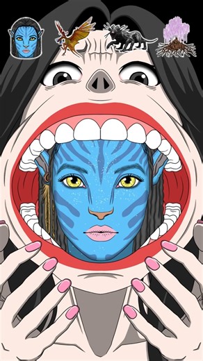 Eating Avatar Characters in Order #shorts #viralvideo #trend #먹방 #asmr