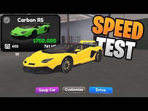 Carbon RS Speed Test | Roblox Drive World