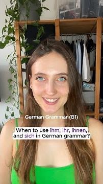 German Grammar B1 - When to use ihm, ihr, ihnen, and sich?