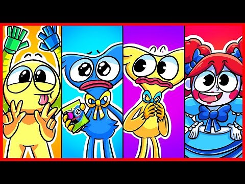 HUGGY WUGGY IS SO SAD WITH PLAYER - Poppy Playtime Best Animation Compilation #4