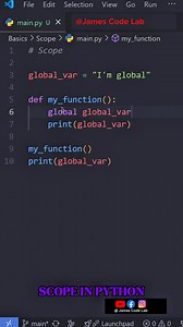 3.8K views · 47 reactions | Python tutorial for beginners - Scope | James Code Lab | Facebook
