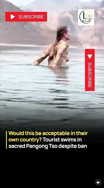 PANGONG TSO IS NOT A SWIMMING POOL! 😡 TOURIST VIDEO SPARKS OUTRAGE