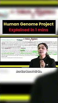 Human Genome Project Explained in 1 min | NEET 2026 | Garima Maam