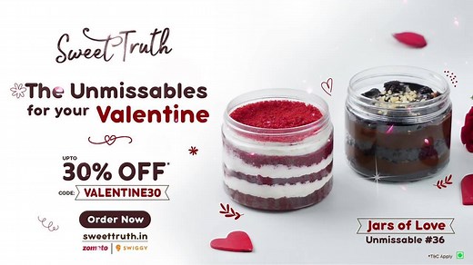 34K views · 37 reactions | Love is in the box! Order a rich & delish Truffle cake from Sweet Truth in a classy designer box, for your love. Get 30% off*, code VALENTINE | Sweet Truth | Facebook