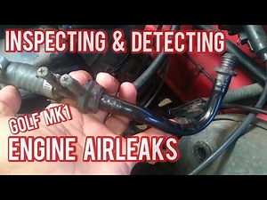 GOLF MK1. INSPECTING & DETECTING ENGINE AIRLEAKS. Simple, quick method #vwgolf #vwfox #golfmk1