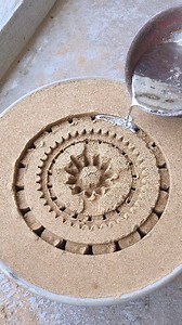Satisfying Sand casting art amazing #art #shorts #sand #satisfying #reels #sandart #metal | Work of Zon