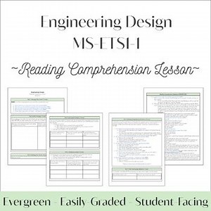 Engineering Design Reading Comprehension Lesson | MS-ETS1-1 | Grades 6-8