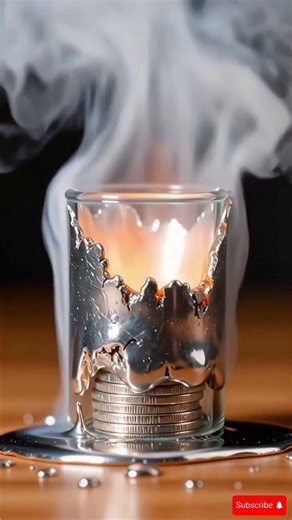  **When Hot Metal Meets Cold Coins… Magic Happens!**  A glowing...