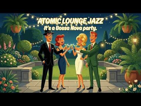 60's Atomic Cocktail Lounge Music | Bossa Nova Garden Party Night BGM