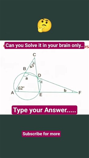 Solve it in your brain only, Crack it fast!😎