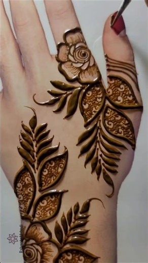 super simple stylish Back Hand Floral Mehndi Design|easy Rose Henna Design|mehandi ka design |mehndi