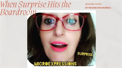 Micro expressions Reading When Surprise Hits the Boardroom #3/180_ Decision Leakage in High_Stakes | Roxani Oikonomou