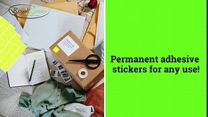 Royal Green Black Sticker Square Adhesive Labels 1 inch x 1 inch 25mm - 360 Pack