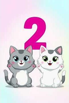 Number 2 | Two, number two! | 3D Number Counting for Kids | Learn 123 for Toddlers 🔢✨