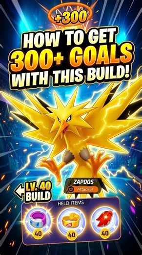How to Get 300+ Goals Using Zapdos | Pokémon UNITE Build #pokemonunite #pokemon