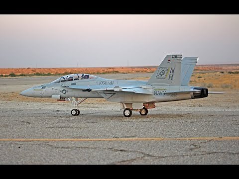 Giant RC F-18F Super Hornet (Skymaster) Dusk Flight - Best in the West Jet Rally 2017