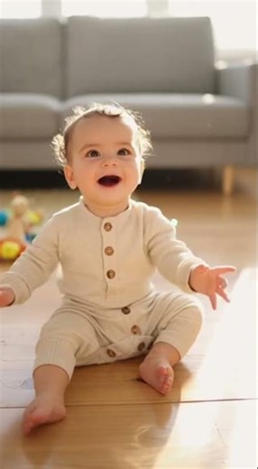 Baby successfully pops a bubble, erupting in joyful giggles.