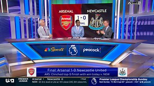 13K views · 215 reactions | "More energy, more intent and they got the job done." Takeaways from Arsenal's narrow 1-0 win over Newcastle that sets up a tense final day of the season. | NBC Sports Soccer | Facebook