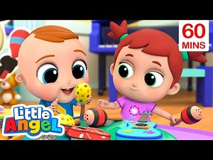 Learn to Play Instruments | Little Angel | Cartoons for Kids | Playtime Songs