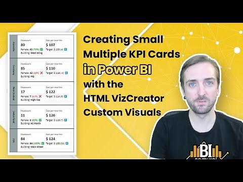 Small Multiple KPI Cards in Power BI with the HTML VizCeator Custom Visuals