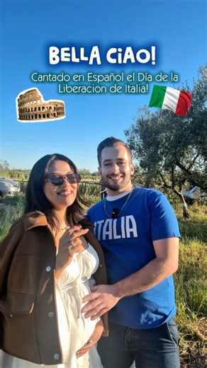 Mi esposo italiano canta bella ciao en español en el día de da liberación de Italia 25 de abril