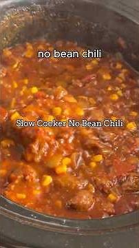 Slow Cooker No Bean Chili 😋 #shorts