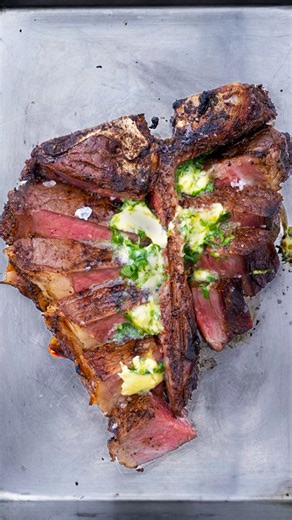 8K views · 171 reactions | Epic Steak Alert! Cilantro Lime Porterhouse are three words you won’t ever forget. If you think a porterhouse steak has a ton of flavor, wait until you smother it in cilantro and lime compound butter. This recipe combines the best of American steakhouses with robust South American flavors! | The Grill Dads | Facebook