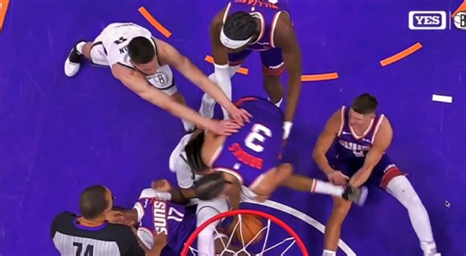 Egor Demin Tossing Dillon Brooks Ignites Full-Blown Suns-Nets Brawl as Coaches Rush In [VIDEO]
