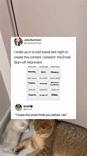 Email sign offs