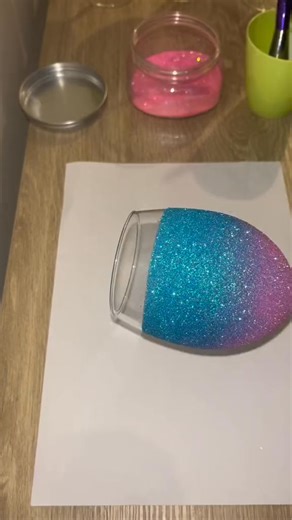 856K views · 1.8K reactions | Step 4 Bondi Blue & Hot Pink Applying a double layer of the hot pink for that really vibrant look | Glass That Glitters | Facebook