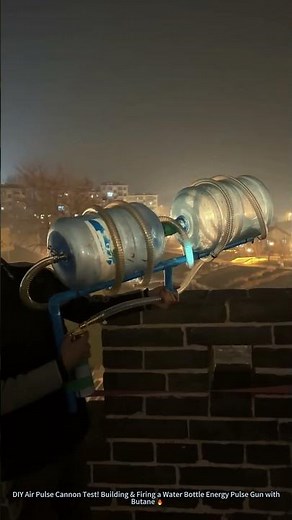 DIY Air Pulse Cannon Test! Building & Firing a Water Bottle Energy Pulse Gun with Butane 🔥