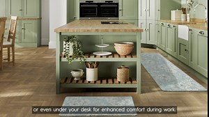 Laura Ashley – Anti-Fatigue Kitchen Mat, Allie Medallion Design, Stain, Water & Fade Resistant, Cooking & Standing Relief, Non-Slip Backing, Measures 17.5” x 32", Rust Allie