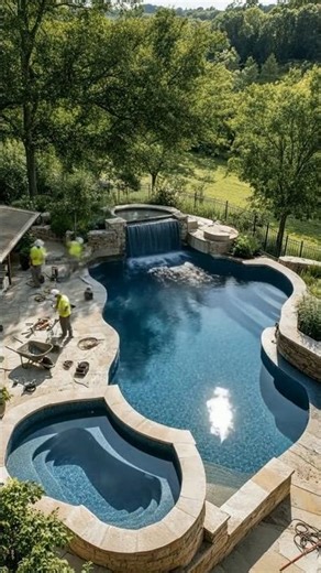 Luxury Backyard Swimming Pool Restoration Timelapse #timelapse #swimmingpool #restoration #shorts