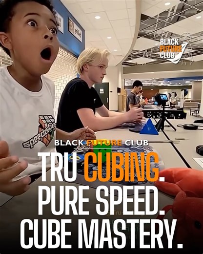 Black Geek Squad on Instagram: "At an age when most kids are still learning the basics, Truman Clack is already competing at elite level. 6.85s on 3×3. 1.53s on Pyraminx. Sub-15 one-handed. Competitive across 2×2 to 7×7. That’s not “talent.” That’s discipline, pattern recognition, and thousands of focused reps. 🤌🏾 @TruCubing doesn’t just solve fast 🧠 he studies, refines, and builds muscle memory until speed becomes instinct. From CFOP precision to Pyraminx L4E mastery, from PB wins to public 
