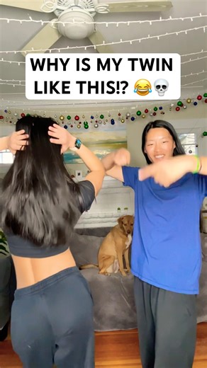She STILL can't dance 💀 #TwinLife #Siblings