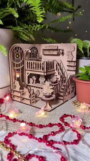 📚✨ Book Nooks — tiny worlds hidden between books. Each one tells its own story, from cozy rooms to magical streets and fantasy scenes. Which one do you like the most? 👀 #lasercutting #booknook #decor #3dpuzzle #diorama