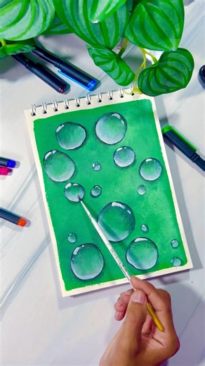 😳💧 | Hyper Realistic Water Drops Art #art #painting #realisticdrawing #drawing