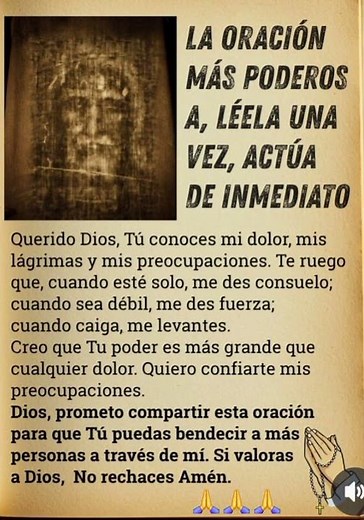 "La Oración 🙏 Más poderosa. #oraciones #oracionespoderosas #oracionescristianas