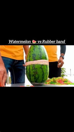 Watermelon 🍉 vs Rubber band என்ன ஆகும் தெரியுமா 😧|| Experiment Tamilans| #shortsfeed #shorts #viral
