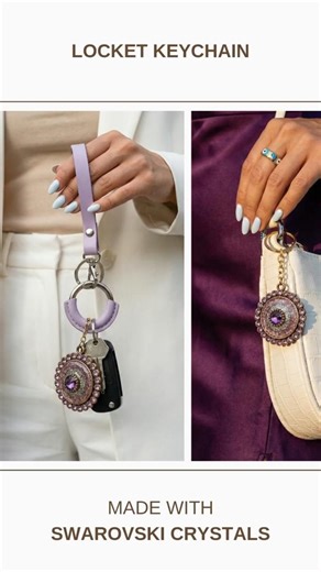 Swarovski Crystal Locket Keychain