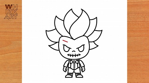 scary clown step by step drawing tutorial | Whizk ART