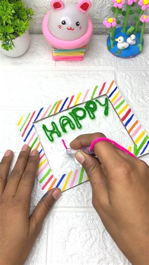 Drawing With Colourful Wool | New Year Craft For Kids 2026 #kids #craft #kidsart #cartoon #magical