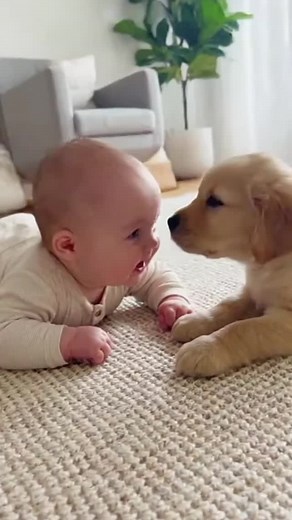 3.2K reactions · 78 shares | “Cutest Baby-Puppy Chat You’ll Ever See!” #BabyAndPuppy #CutestMoment #PuppyTalk #BabyTalk #AdorableFriends #CutenessOverload #PuppyLove #BabySmiles #HeartMelting #CuteAnimals #WholesomeVibes #PetReels #ViralCuteVideo #BabyAndDog #pureinnocence | ABCD CUTES | Facebook
