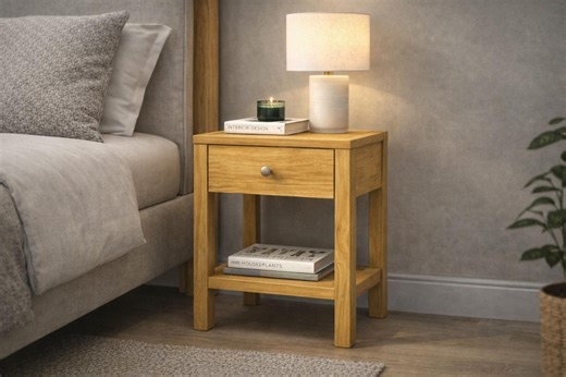 Modern Bedside Table Plans | Wooden Nightstand With Open Shelf DIY PDF - Etsy