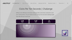 Clicks Per Ten Seconds Challenge Demonstration Video CPS Features Joltfly