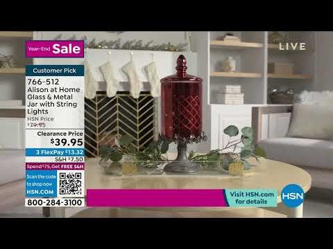 Alison at Home\nGlass Metal Jar with String Lights