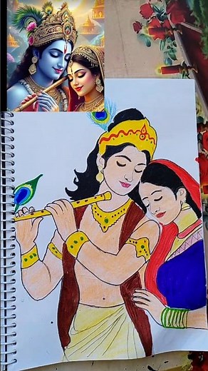🎨 Radha Krishna Drawing Easy Step-by-Step for Beginners (2026 Trend)