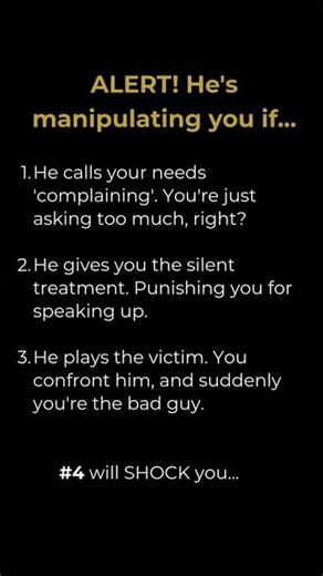 5 Manipulative Tactics He Uses (Spot Them NOW!)