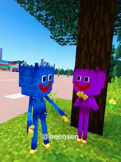 When you become friends with Huggy Waggy in Minecraft..!😈💀