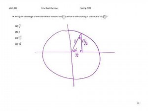 Math 104 final exam review problem 74